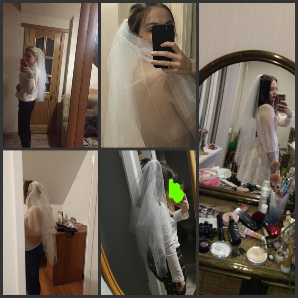 Groothandel voile korte sluier goedkope bruiloft accessoires Welon veu de noiva bruidssluier sluier bruids accessoires brautschleier