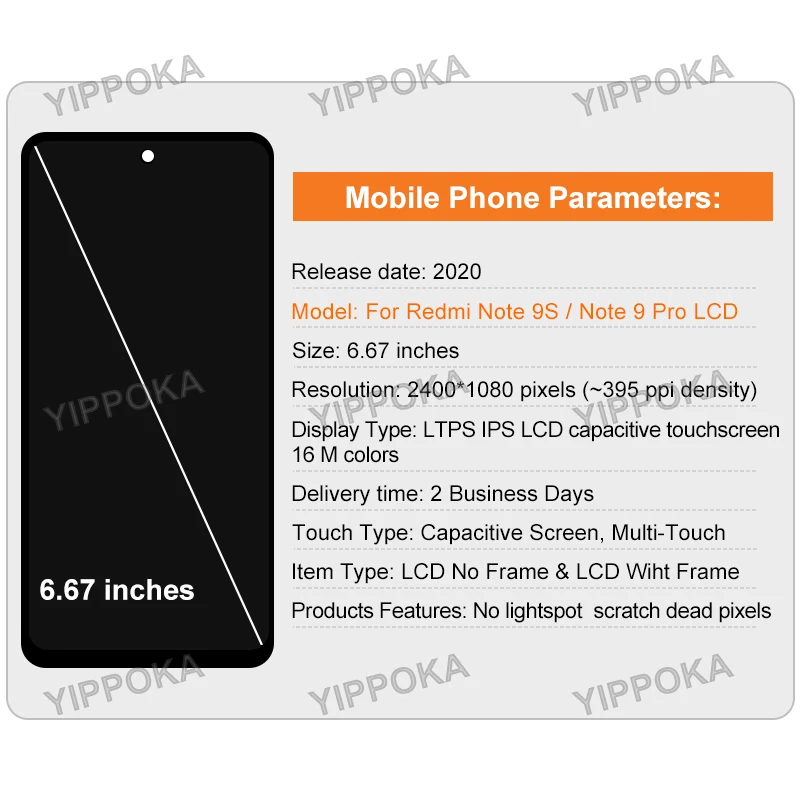 Para xiaomi redmi nota 9 pro display lcd digitador da tela de toque para redmi nota 9s display m2003j6a1g m2003j6b2 peças montagem lcd