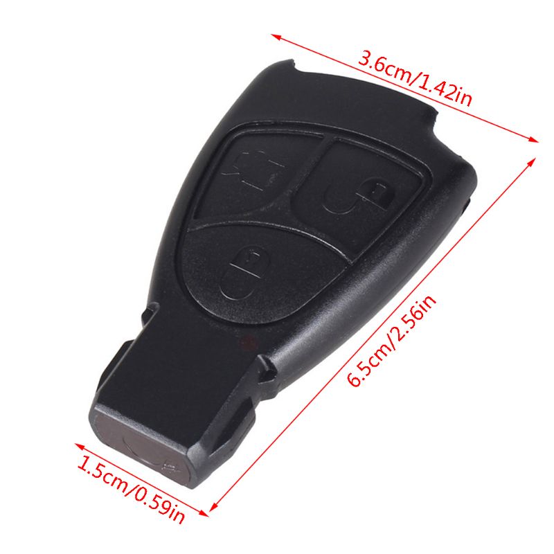 3 Nút Thay Thế Remote Key Fob Dành Cho Xe Mercedes Benz C E Ml Cấp Báo Động Bao Da Chìa Khóa Xe Ô Tô Vỏ W203 w211 W204