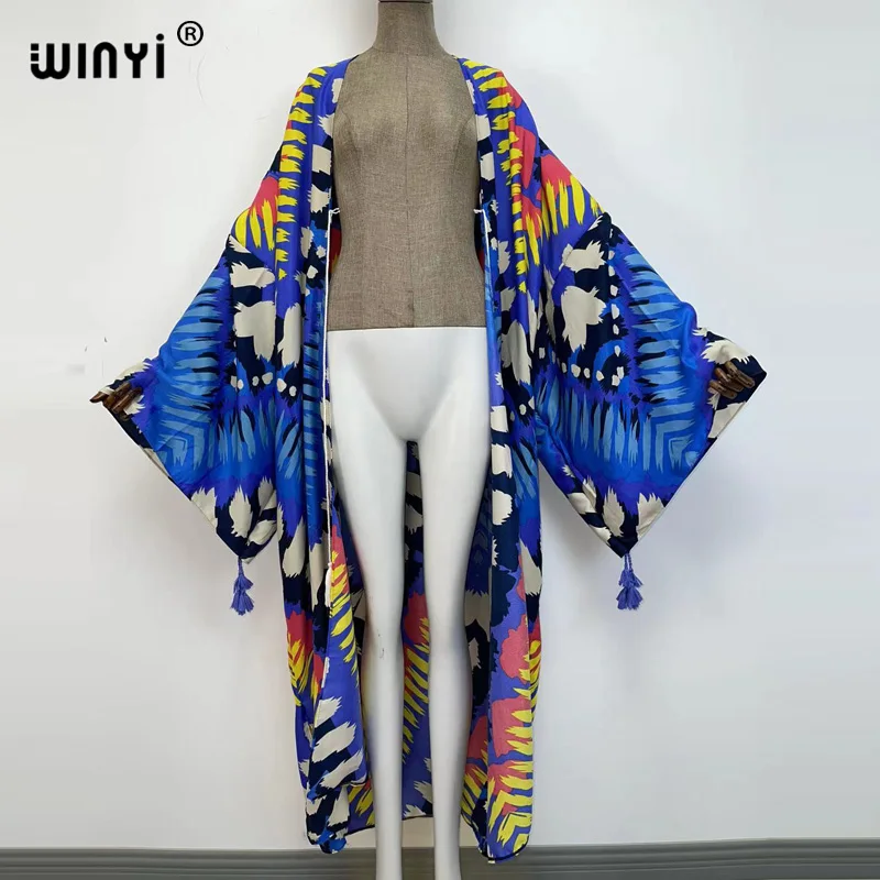 Winyi-女性用長袖ケープドレス,イブニングドレス,トーキング,ボヘミアン,マキシ,アフリカン,バウィングスリーブ,シルク,2021