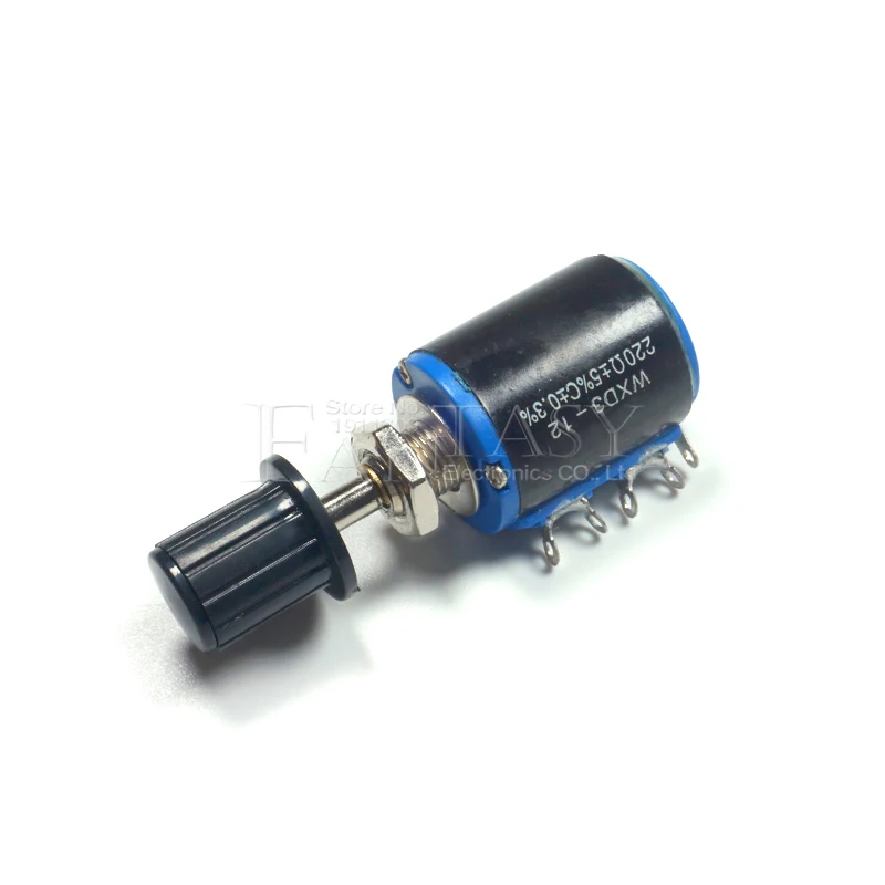 1pcs WXD3-12-1W 100 220 470 1K 2K2 3K3 4K7 10K 22K 33K 47K Ohm 100R 220R 470R 2.2K 3.3K 4.7K WXD3-12 1W  Potentiometer + 1 knob