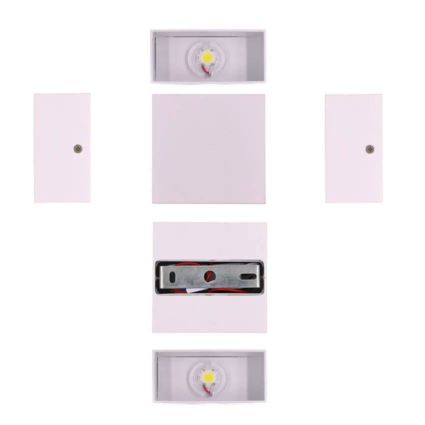 6W 12W 방수 AC85-265V 표면 탑재 LED 벽 조명 현대 노르딕 Luminaire 실내 벽 램프 거실 베란다 야외