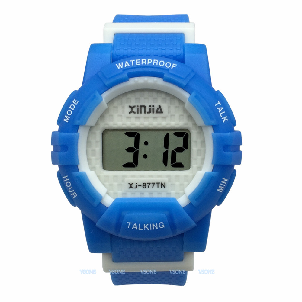 Relógio Que Fala Hora Em Português Digital Para Deficiência Visual 877TP