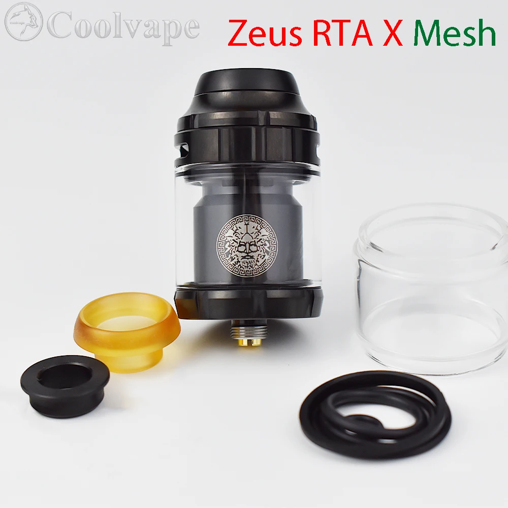Atomizador Zeus RTA Zeus RTA X cubierta estilo malla 3,5 ml 4,5 ml de diámetro 25 mm 316ss tanque RTA reconstruible vaporizador tanque de cigarrillo electrónico