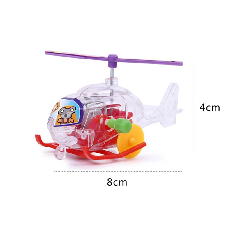Mới Lạ Và Thú Vị Gió-Lên Đồng Hồ Đồ Chơi Trong Suốt Mini Máy Bay Trực Thăng Kéo Về Đồ Chơi Trẻ Em Trẻ Sơ Sinh Tập Bò Đồ Chơi