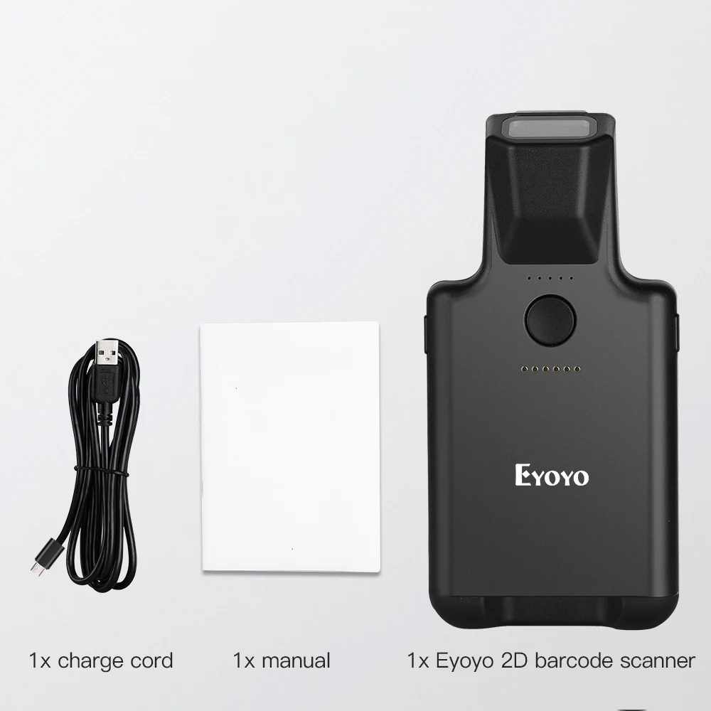 Eyoyo EY-017 2d zurück clip bluetooth barcode scanner tragbarer barcode leser daten matrix 1d qr barcode leser android ios system