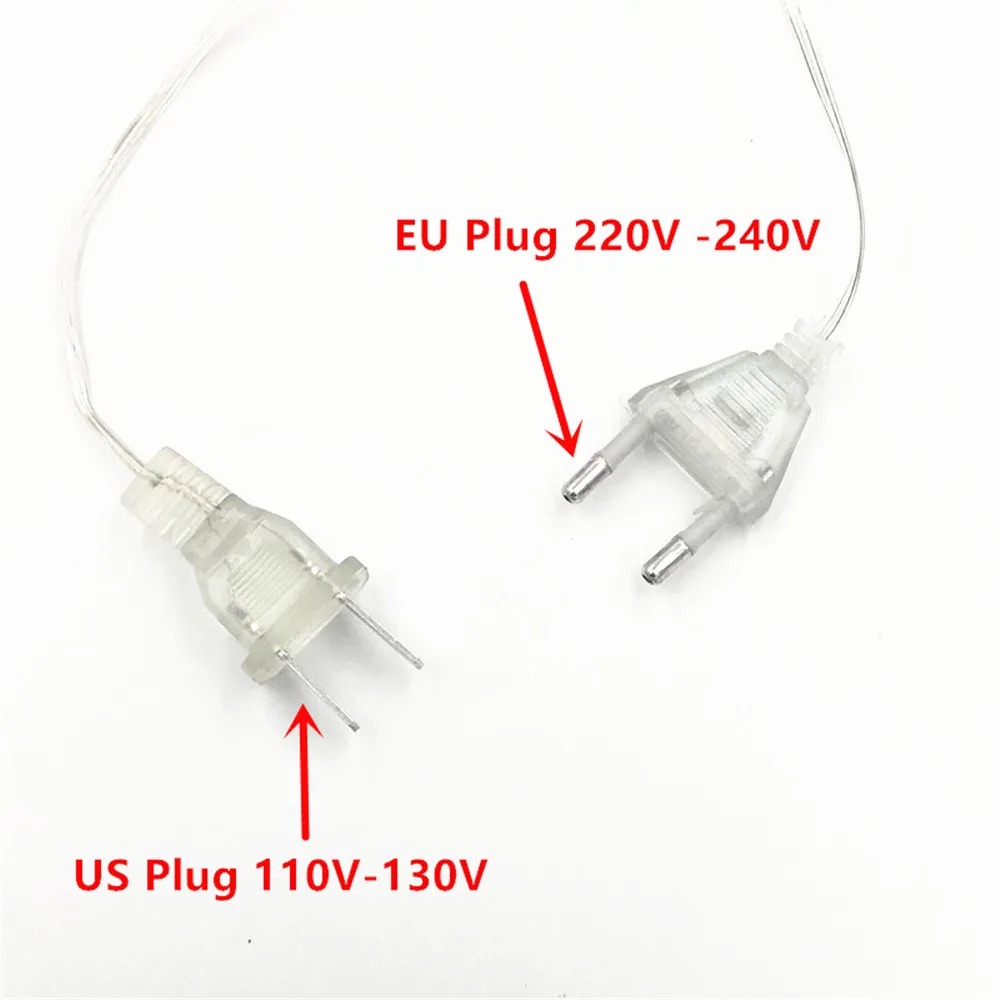 Luces navideñas para exteriores con enchufe UE/EE. UU., guirnaldas de Luces Led 100LED 10M, luces decorativas, guirnalda de árbol de iluminación navideña