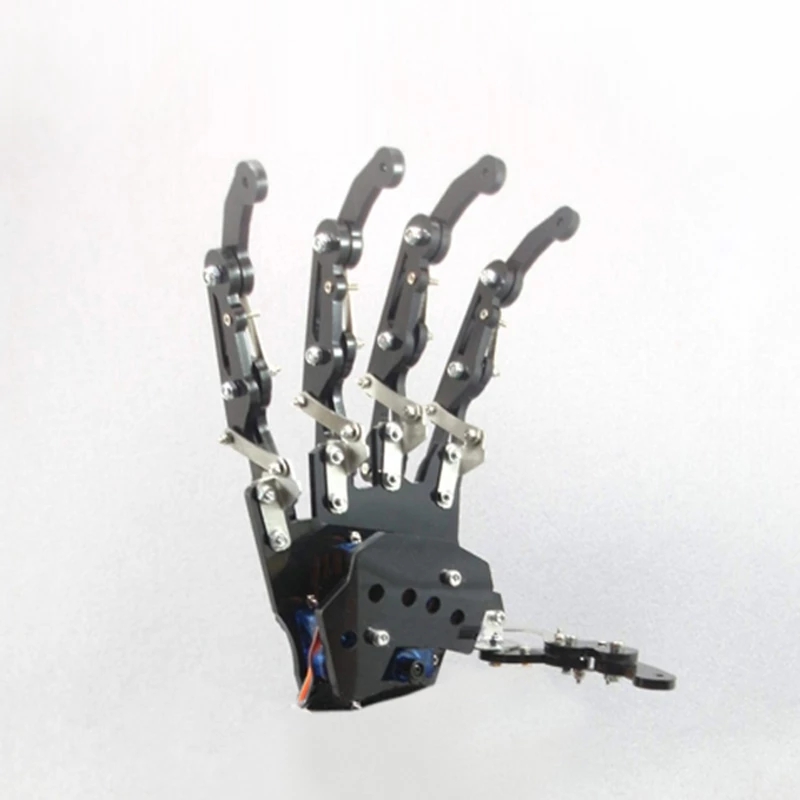 5 dof Robot ชุดหุ่นยนต์ห้านิ้วสำหรับการศึกษาหุ่นยนต์กลไกโลหะสำหรับการเขียนโปรแกรม DIY แขนซ้ายและขวา