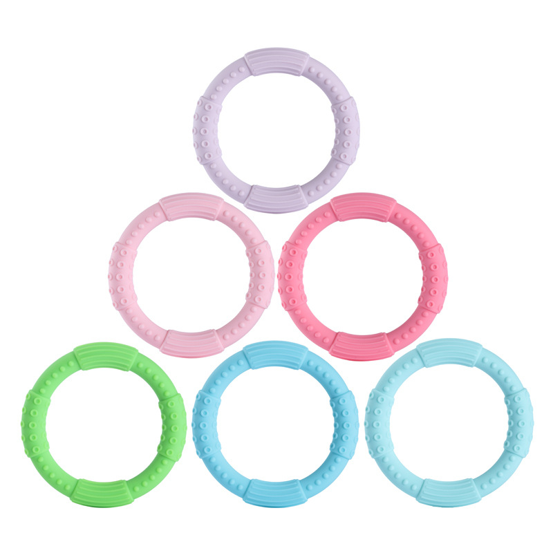 Bebê mascar mordendo brinquedos para autismo tdah mastigar bebê mordedor anéis pulseira crianças sensorial dentição pulseira de silicone crianças presentes