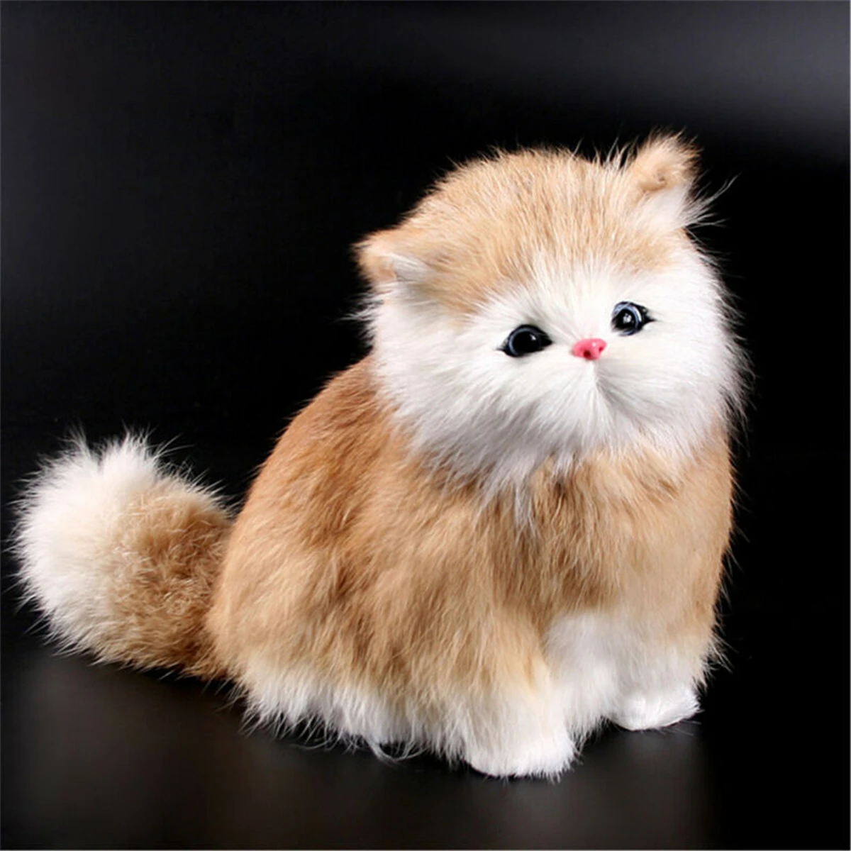 Boneka hewan peliharaan, mainan mewah elektronik kucing dengan ornamen lembut