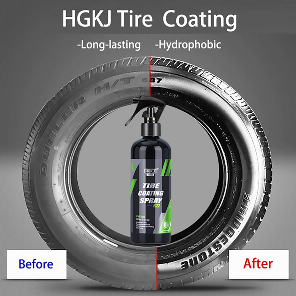 HGKJ S22 Đen Lốp Xe Ô Tô Làm Đen Lớp Phủ Gốm Xịt Chất Lỏng Tân Trang Lại Đại Lý Tự Động Giặt Phụ Kiện Phun Wax Sạch