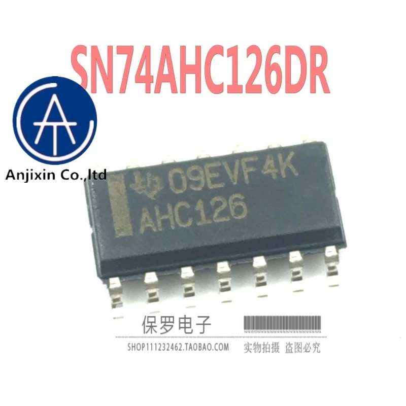 100% original y nuevo buffer SN74AHC126DR 74AHC126 AHC126 SOP-14, 10 Uds.