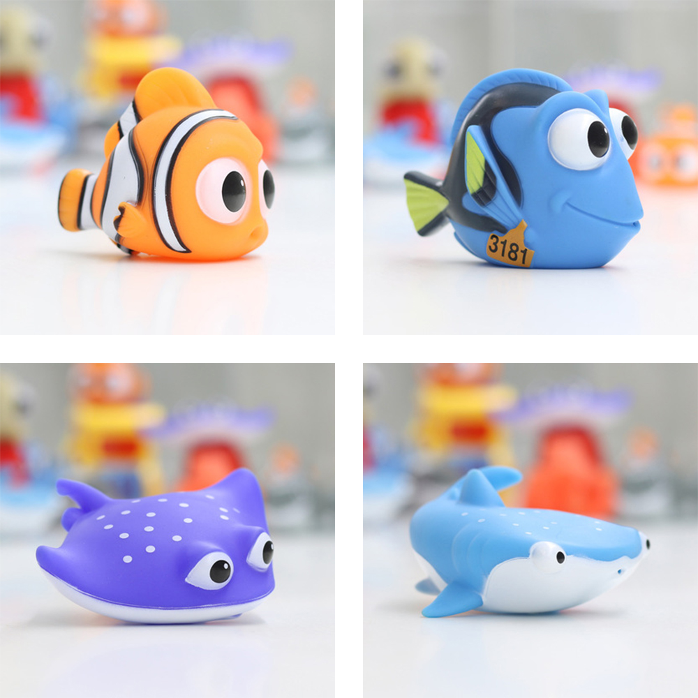 เด็กของเล่น Finding Nemo Dory Float สเปรย์น้ำบีบของเล่นยางนุ่มเล่นห้องน้ำสัตว์เด็กอาบน้ำ Clownfish ของเล่น