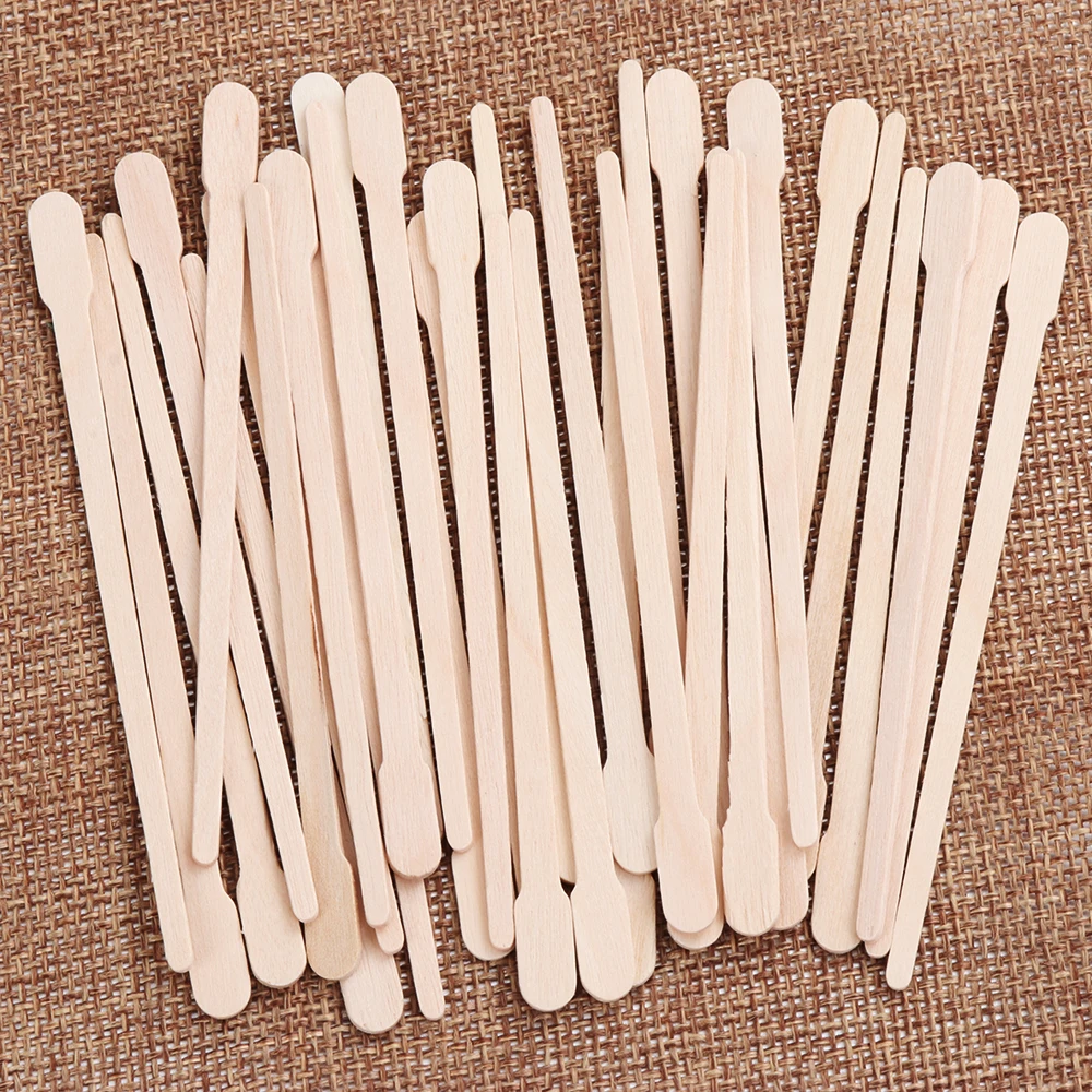 100 pezzi applicatore di cera in legno bastoncini depilatore speciale One-Time viso sopracciglia depilazione del corpo bastone per la pulizia strumenti di bellezza