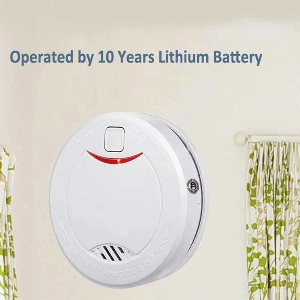 10 Year Life Sealed Lithium Battery and the EN14604 Fire Alarm Sensor is Used Indoors Smoke Detector