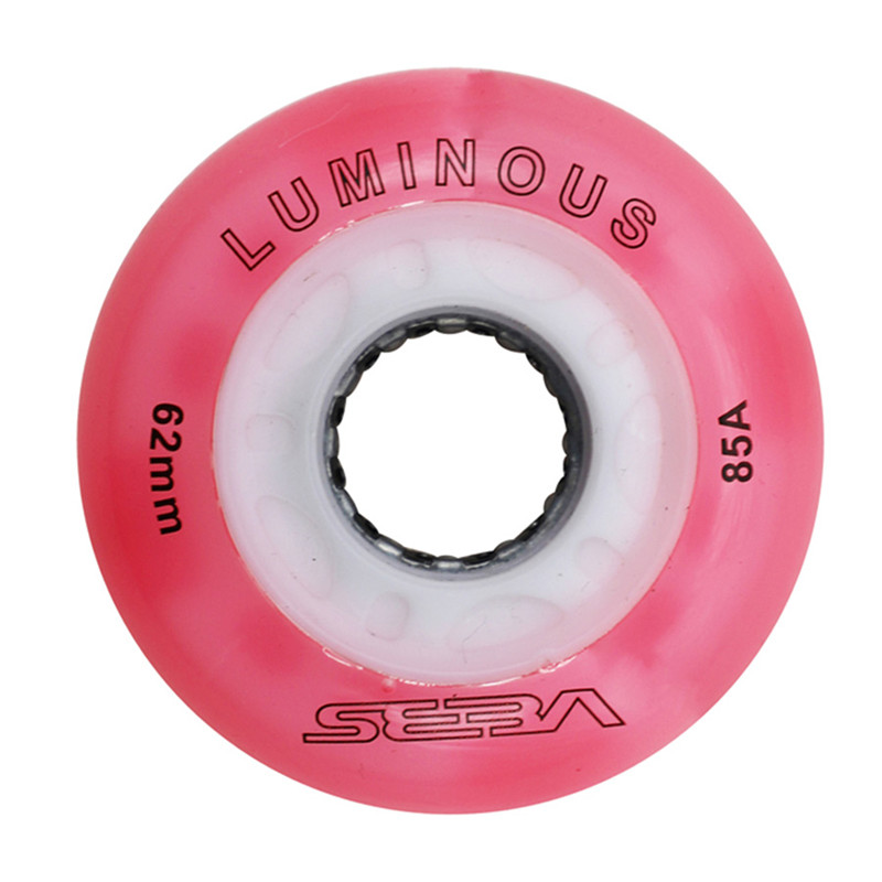 4 個 85A 62 ミリメートル 64 ミリメートル 68 ミリメートル 70 ミリメートル 72 ミリメートル 76 ミリメートル 80 ミリメートル発光 LED シャインローラーホイール子供大人スケート Patines 磁気コア