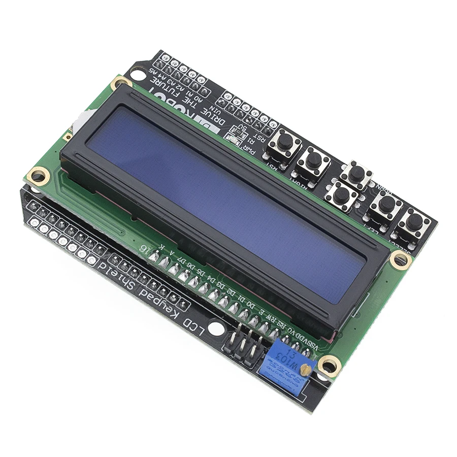 Escudo de teclado LCD LCD1602 Pantalla de módulo LCD 1602 Pantalla azul