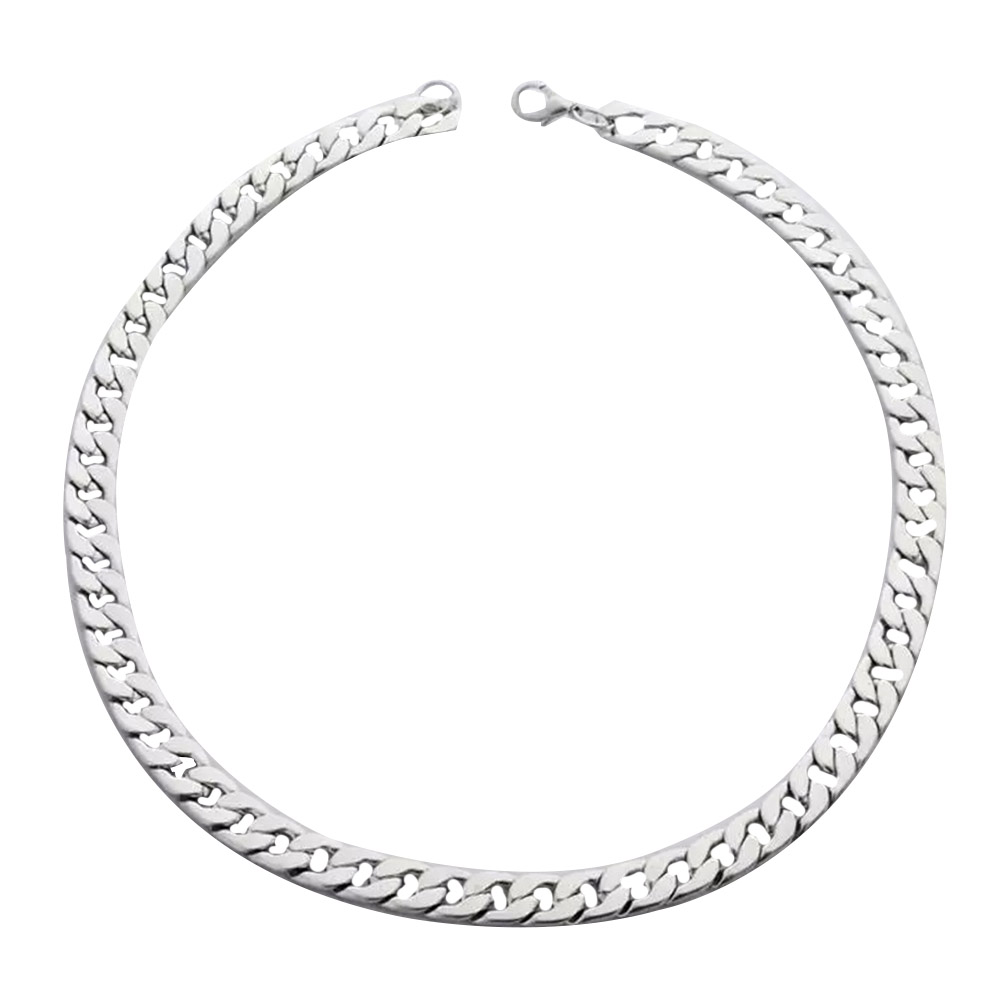 Männer Halskette geflochten Twist Oblate breite Mode Kette Halskette DIY Schmuck Zubehör haltbare Kette Splitter 925 HipHop Schmuck