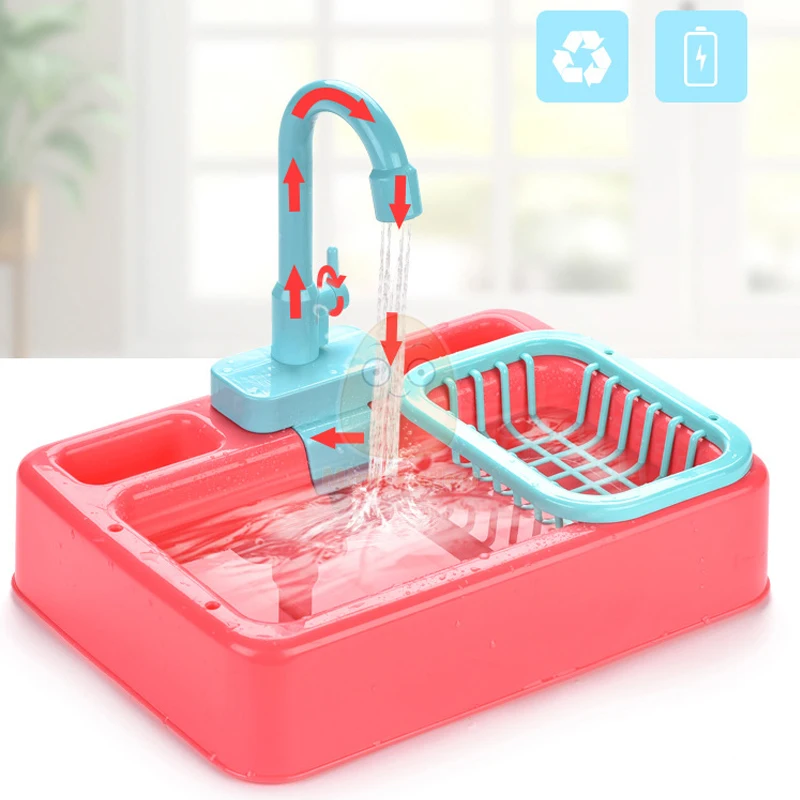 Brinquedo de cozinha plástico prato lavagem pia conjunto crianças simulação fingir role play kit trabalho doméstico cedo brinquedos educativos para crianças