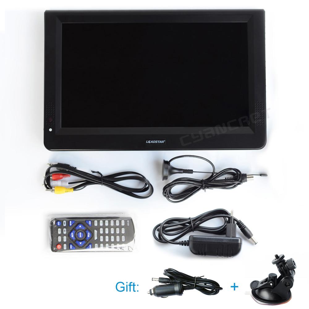 LEADSTAR D12 inch HD Portable TV DVB-T2 ATSC ISDB-T tdt Digital and Analog mini small Car Television Support USB SD Card MP4 AC3