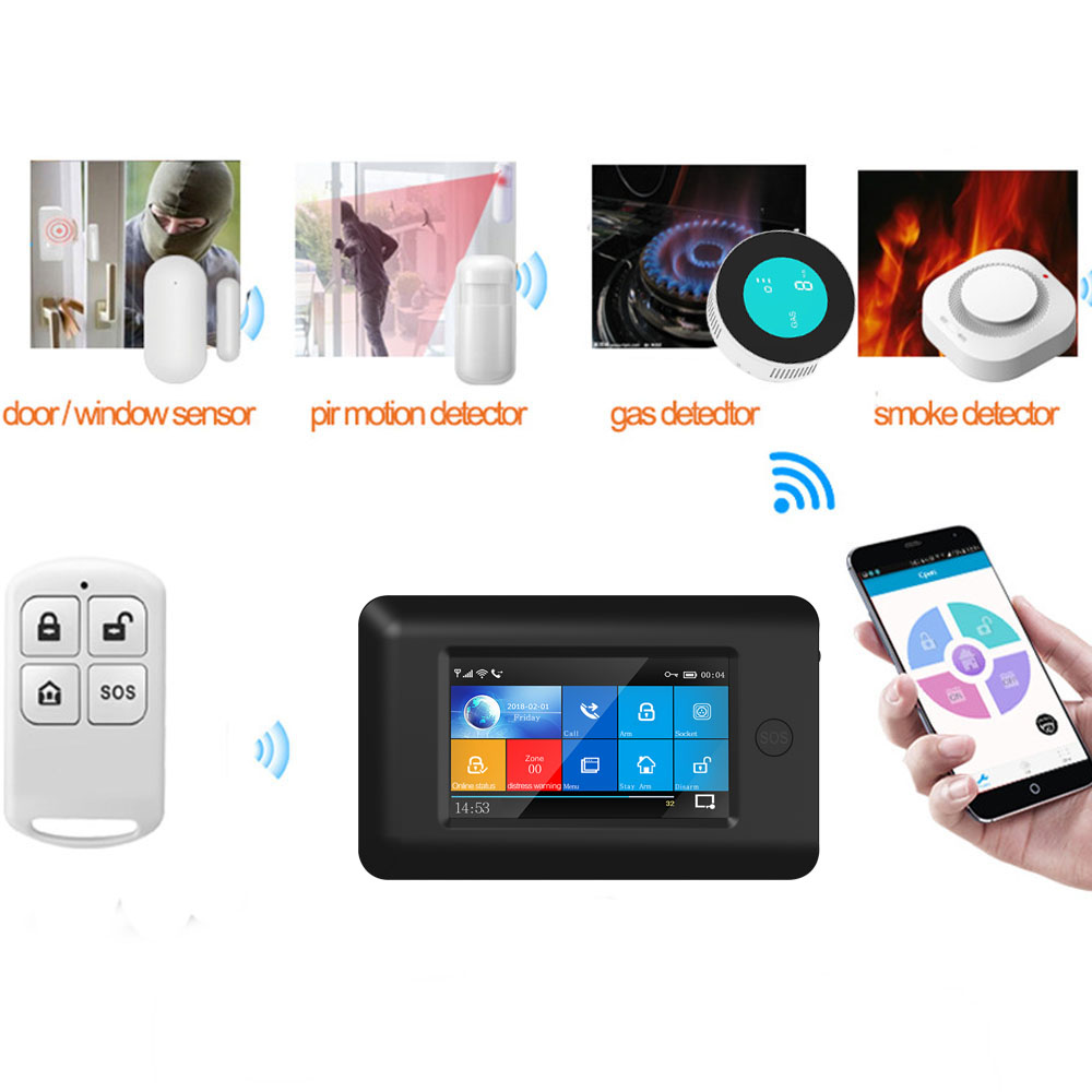 Drahtlose 433 MHz EV1527 Arm- und Unscharf-Fernbedienung für PG-103 PG-105 PG-106 PG-107 Home Security Alarm System Großhandelspreis