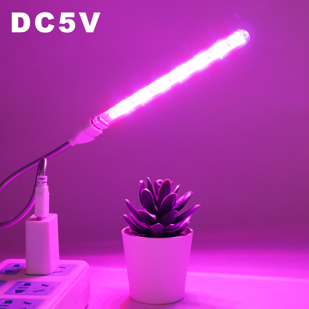 DC5V LED Pflanzenwachstumslampe 21LEDs USB Tragbare LED-Wachstumslichter Vollspektrum LED Phyto-Wachstumslicht für Sukkulenten