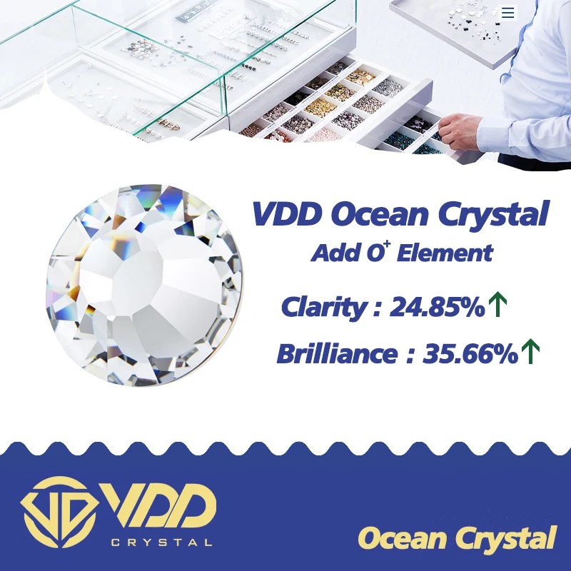 VDD Không Nóng Sửa Flatback Gọng Và Đồ Trang Trí Pha Lê Phụ Kiện Trang Trí Móng Miếng Dán Móng Tay DMC Lấp Lánh Đá Kim Cương Tự Làm
