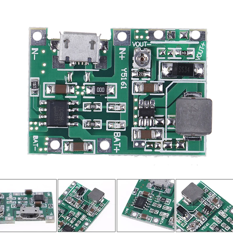 Multímetro Lipo de litio USB, modificación de batería 18650, 3,7 V a 5V, 9V, carga, módulo integrado de descarga