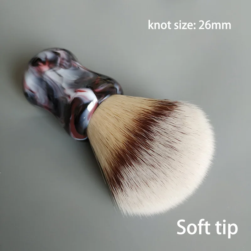 dscosmetic T4 ソフト人工毛シェービングブラシ樹脂ハンドル手作りシェービングブラシ男性ウェットシェービング用