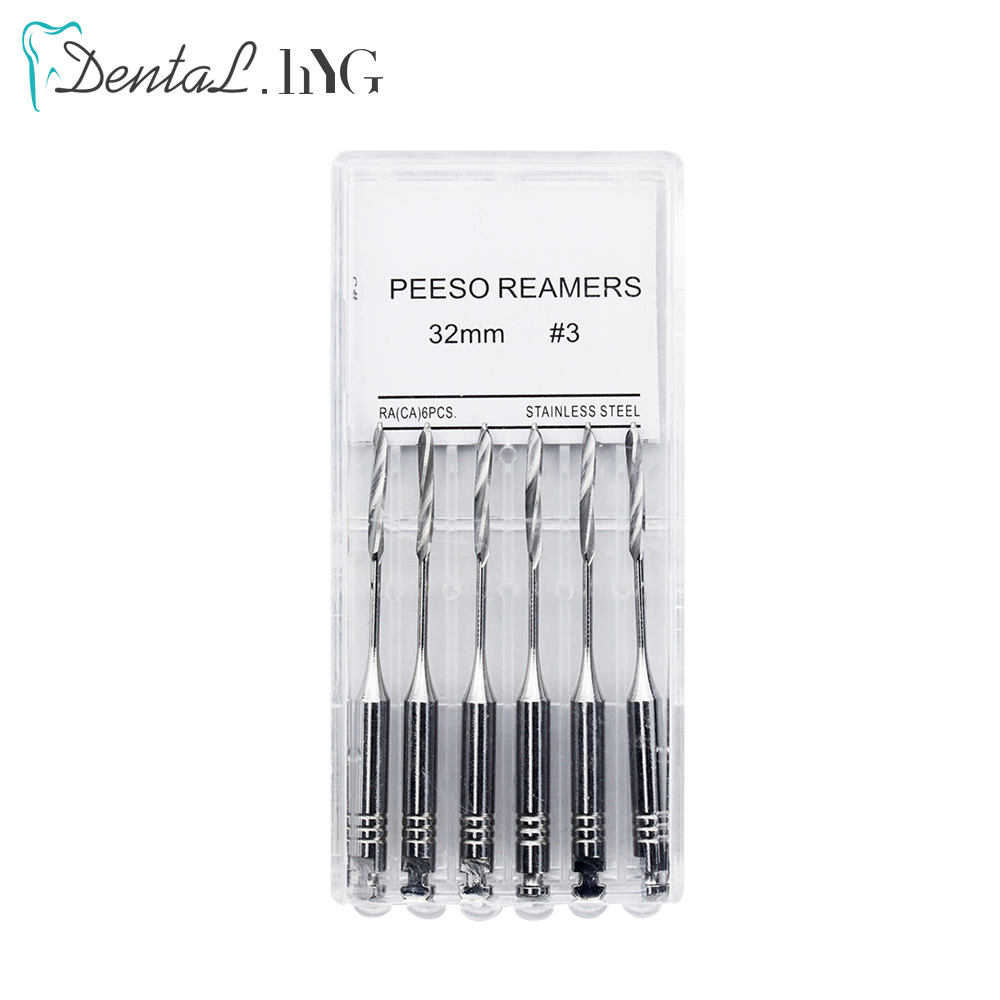 1 Gói (6 Cái) nha Khoa Peeso Có Ngăn 32Mm Endodontic Mũi Doa Khoan Burs Peeso Mũi Doa Endo Các Tập Tin Largo Nha Sĩ Chất Liệu