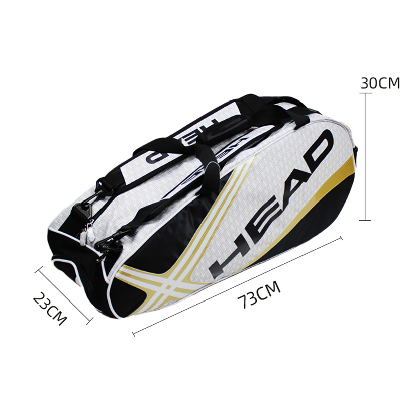 HEAD Tennisschlägertasche, großes Fassungsvermögen, 3–6 Stück, Tennisrucksack, Badminton-Sporttasche, Squash-Schlägertasche mit getrennter Schuhtasche