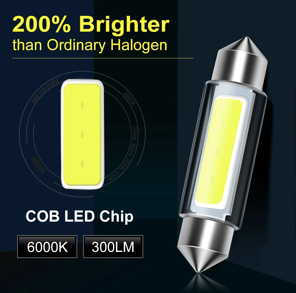 10 ชิ้น C5W C10W หลอดไฟ LED Canbus 31 มิลลิเมตร 36 มิลลิเมตร 39 มิลลิเมตร 41 มิลลิเมตร Festoon Led ภายในรถโดมอ่านใบอนุญาตแผ่น 12 โวลต์อัตโนมัติสีขาว
