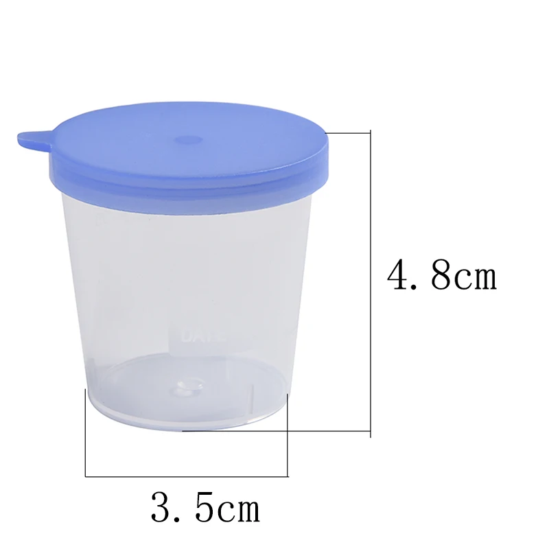 Cốc Nhựa 40 Ml Nước Tiểu Bình Chứa Mẫu Vật Cúp Mẫu Chai Nóng 10 Chiếc Tập Đúc Tốt Nghiệp Ml Và Oz PP eo Vô Trùng Xanh Bộ Đội