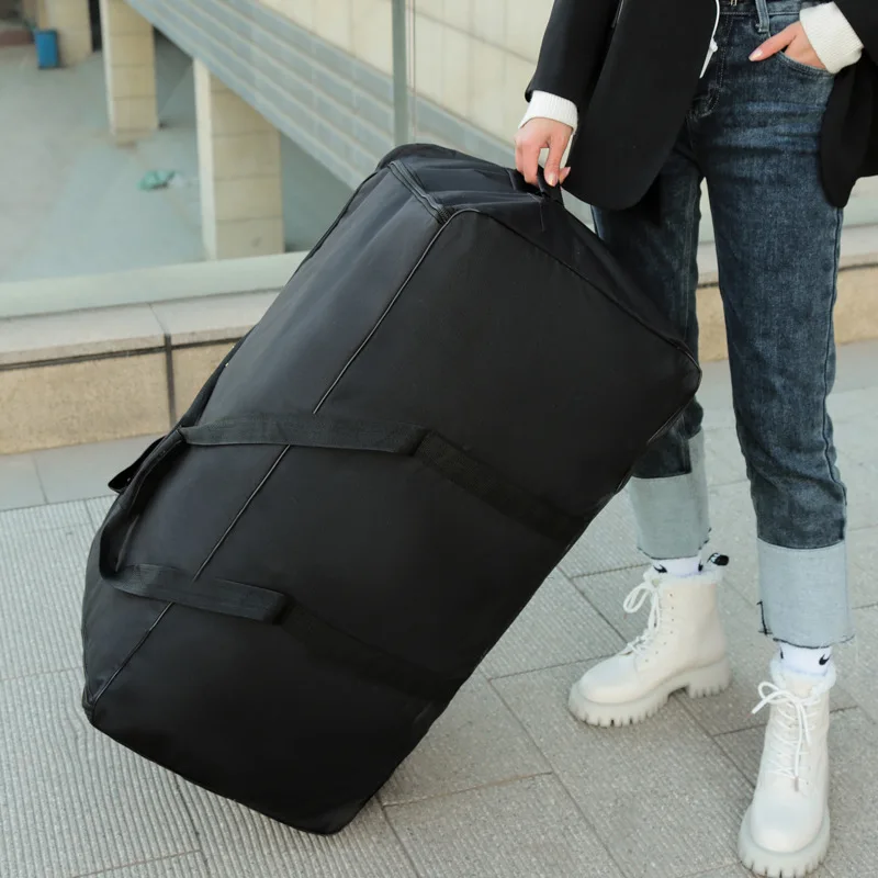 Unisex Universal ล้อกระเป๋าเดินทางขนาดใหญ่ Duffle ทนทาน Oxford Simple Multifunction กระเป๋าถือกระเป๋าเดินทาง XA573F