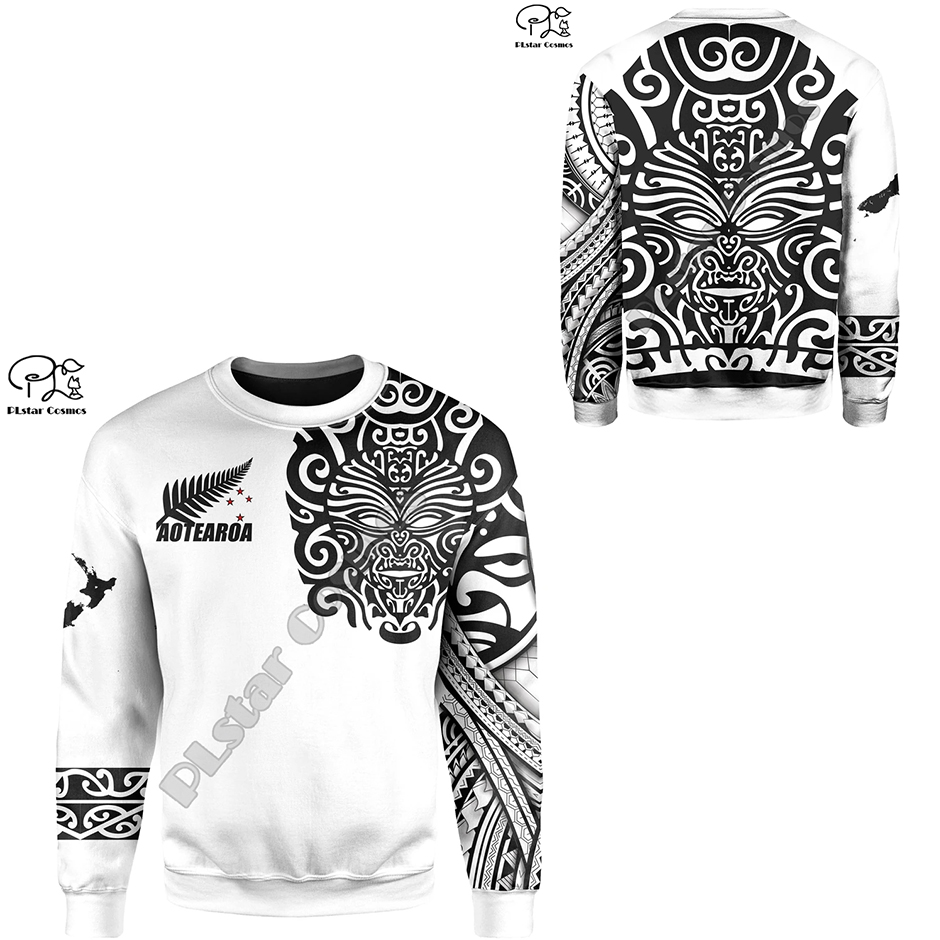 PLstar Cosmos 뉴질랜드 국가 마오리 Aotearoa 부족 문신 기호 3Dprint 남성/여성 NewFashion 하라주쿠 후드 풀오버 B-31