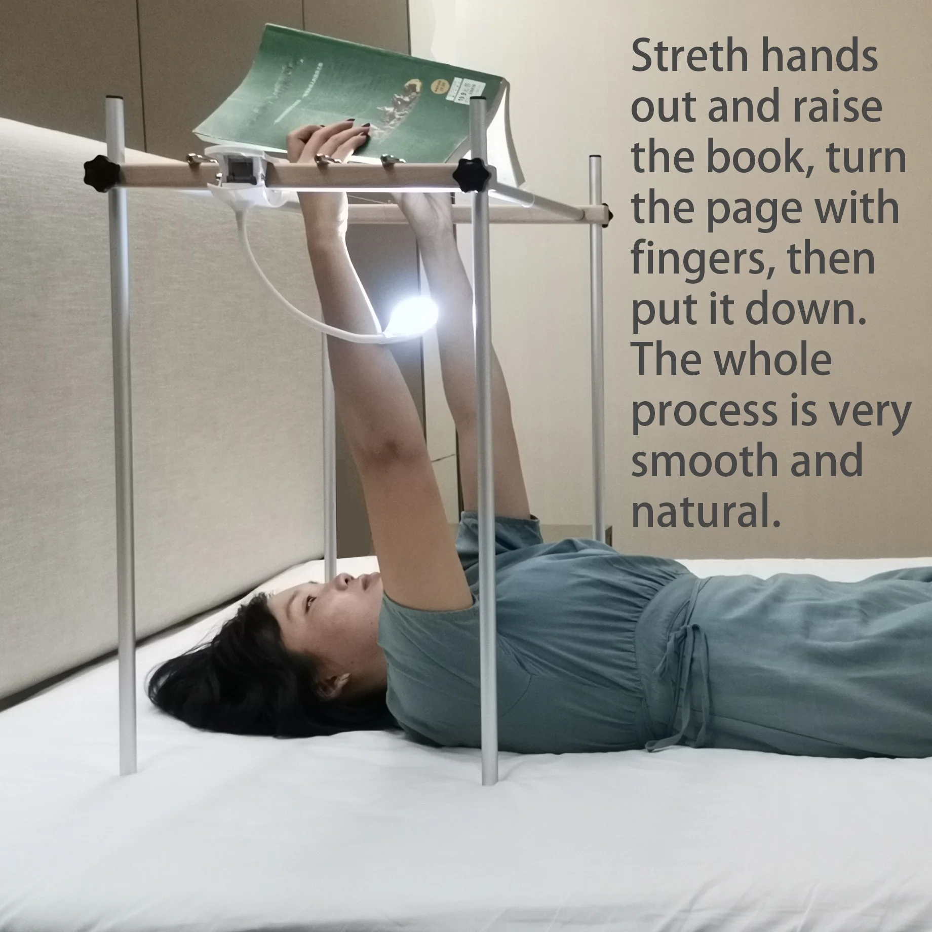 WatchUP อ่านหนังสือเตียง/หนังสือนอนลงแบน On อ่านหนังสือวางผู้ถือวงเล็บสำหรับ Ipad สำหรับ Lazy Person