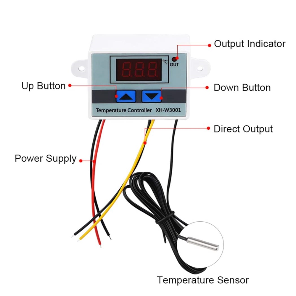 XH-W3001/W3002 Digital LED Control Temperature Microcomputer Thermostat Switch Thermometer New Thermoregulator 12V 24V 220V