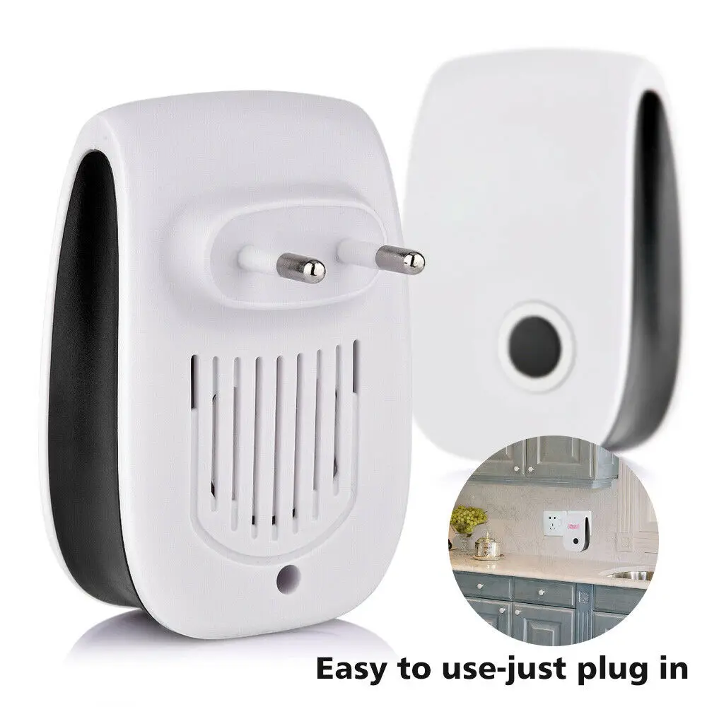 Repelente de plagas ultrasónico eléctrico, Control de roedores antimosquitos, insectos en interiores, cucarachas, Exterminador de insectos, enchufe de la UE/EE. UU./Reino Unido