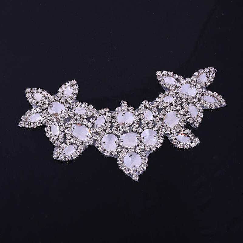 Кристаллы, камни, нашивки для одежды, свадьба, 16,5, аппликация из стеклянных страз см