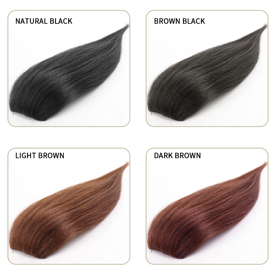 Huaya 人工毛根パッド目に見えないパッド高ストレートヘアクリップヘアエクステンション女性のためのかつらふわふわ偽のかつら