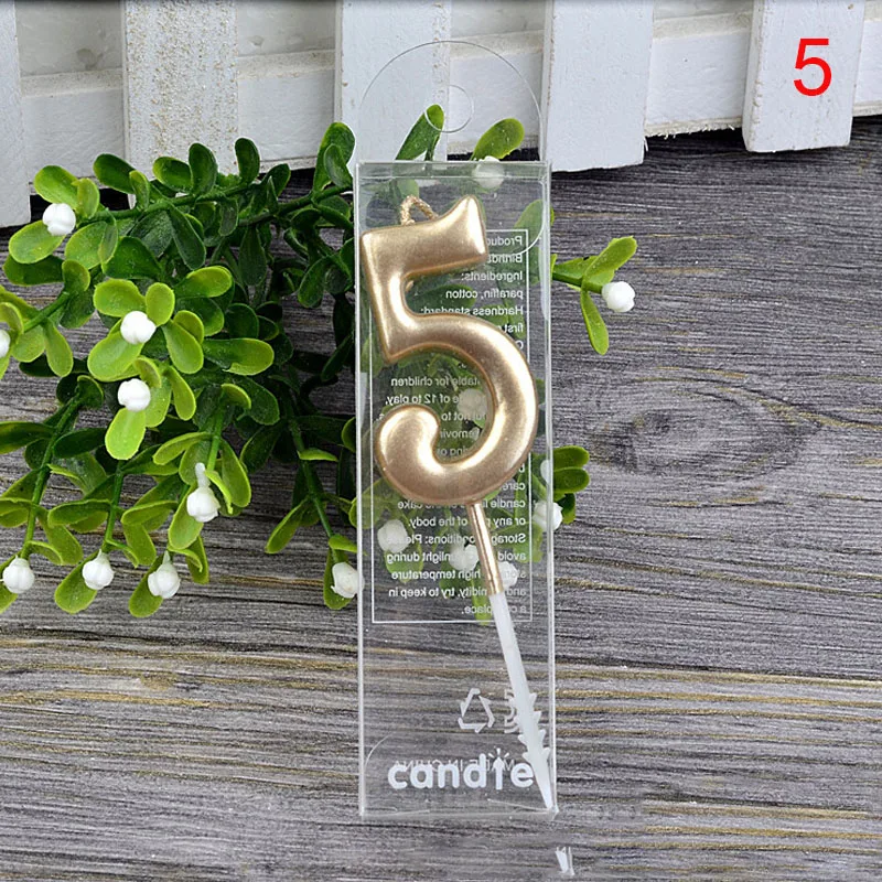1 Chiếc Vàng Chúc Mừng Sinh Nhật Số Bánh Nến 0 1 2 3 4 5 6 7 8 9 Bánh Topper bé Gái Bé Trai Thanh Bé Dự Tiệc Cung Cấp Trang Trí