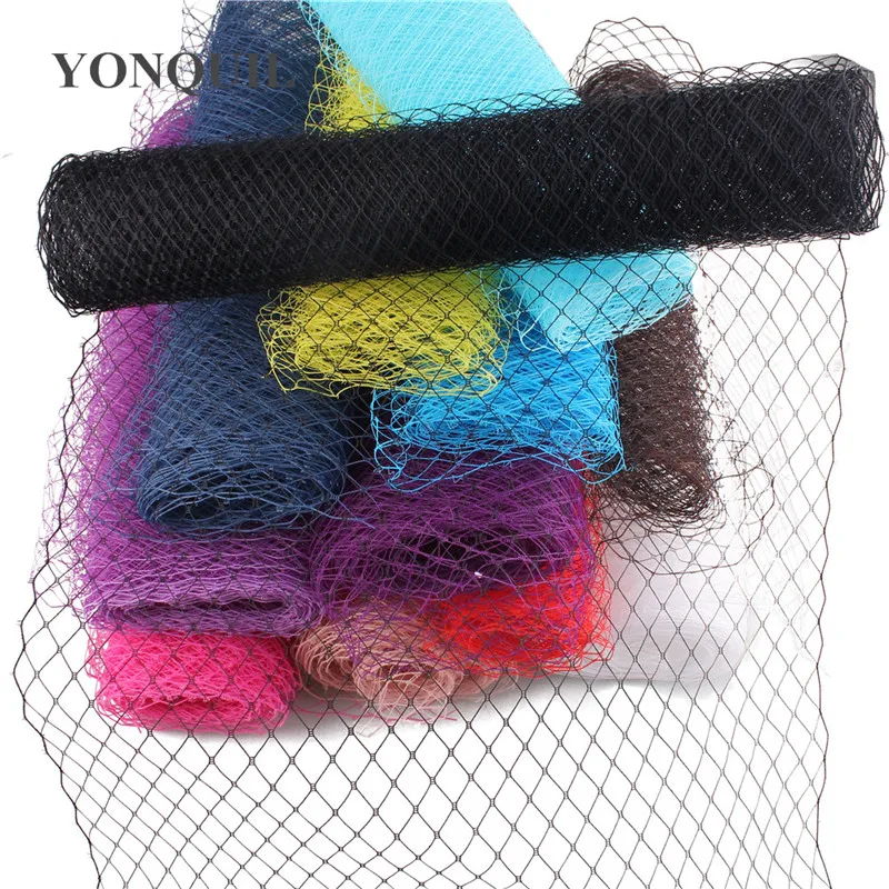 25/45 CM Breite Russische Schleier Hut Vogelkäfig Schleier Netting Mesh Stoff Für Hochzeit Mode Trim Netting DIY Haar Zubehör