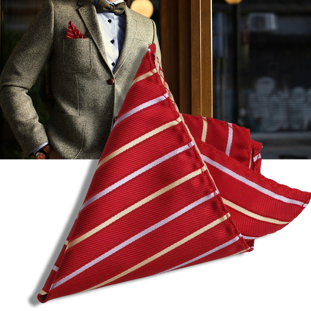 HUISHI ใหม่ Tie ผ้าเช็ดหน้า Pocket Mens Paisley สีแดงสีดำสี่เหลี่ยมกระเป๋าของขวัญ Men TIES การจับคู่ผ้าเช็ดหน้า 22*22 ซม.