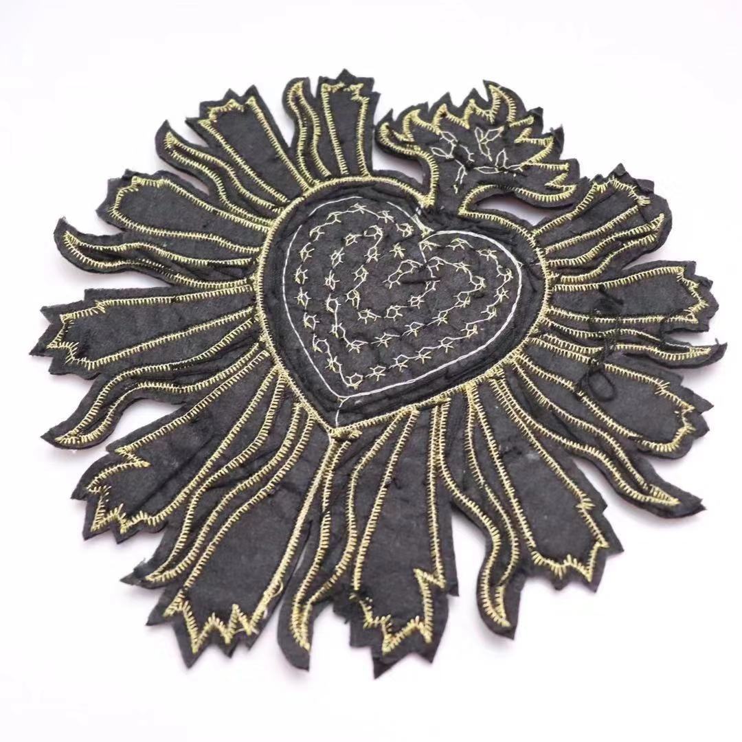 Perlen großes Herz Oktopus Stoff Aufkleber DIY Kleidung Tasche Dekoration Stoff Aufkleber Kleidung Stoff Aufkleber