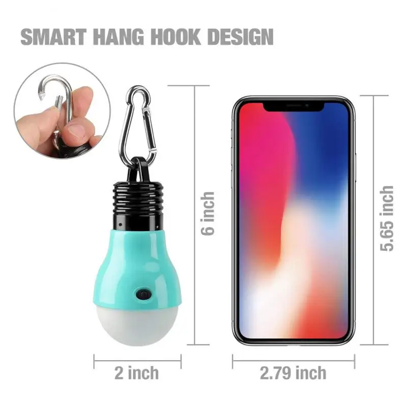 Linterna de Camping, luz exterior, luces alimentadas por batería, iluminación Multicolor impermeable, Mini bombilla LED portátil, luz de emergencia