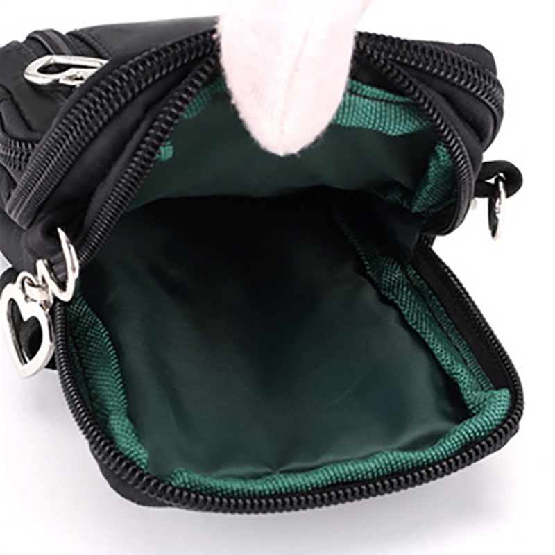 Casual Small Shoulder Bag Women Cell Phone Pocket Case Waterproof Nylon Sport Arm Package Messenger Purse Crossbody Handbag