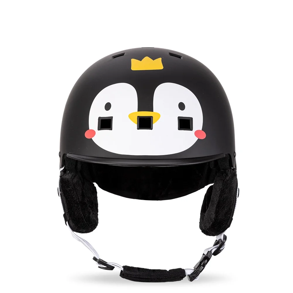 Copozzキッズ漫画スキーヘルメット一体成形安全屋外スキーサイクリング保護ヘルメットスキー用具