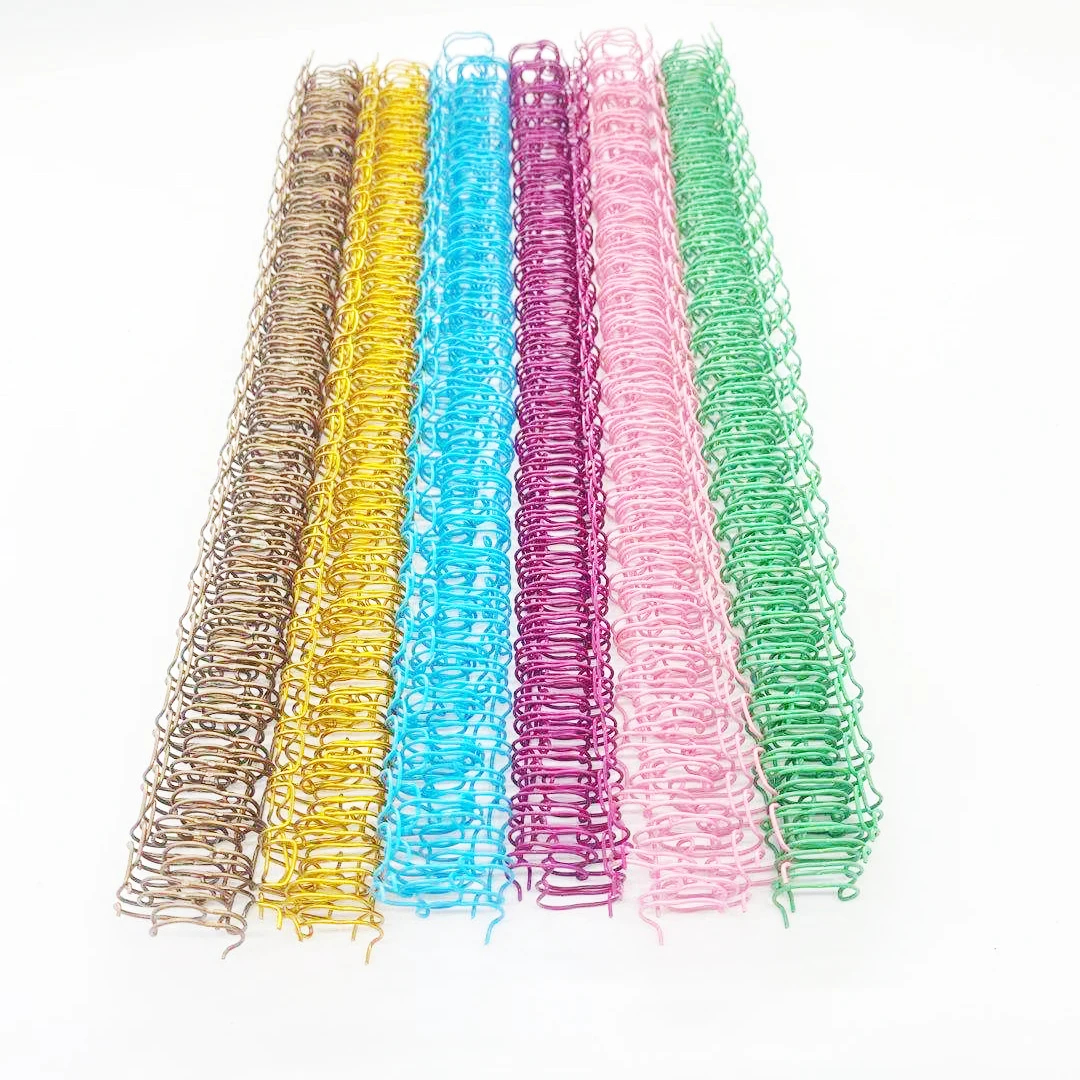 100 Stück 9,5 mm 2:1 Metall YO Doppelspule Kalender Bindung Spule Notebook Federbuch Ringbindung A4 Bindemittel Doppeldrahtbindung