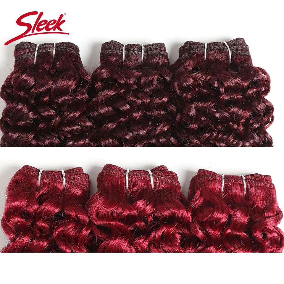 บราซิล Curly เส้นผมมนุษย์วาดคู่สีน้ำตาล2 #33 # สีแดง99J Burg 3กลุ่มผลิตภัณฑ์ Remy Hair Extension One lot