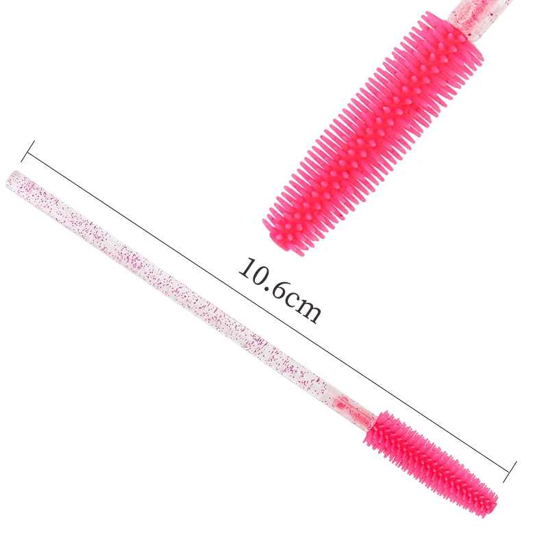 Bộ 50 Silicone Pha Lê Mascara Hoa Dây Applicator Dùng Một Lần Kim Cương Mi Bàn Chải Lược Cho Phụ Nữ Làm Đẹp Cọ Trang Điểm Dụng Cụ